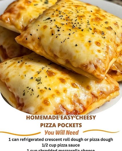 Homemade Easy Cheesy Pizza Pockets