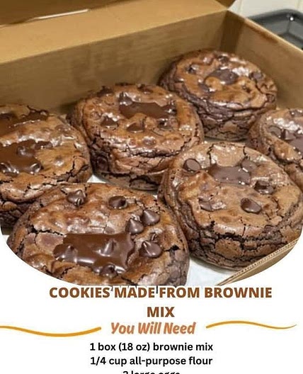 Cookies Made From Brownie Mix 😲 DON'T LOSE THIS RECIPE😋❤️