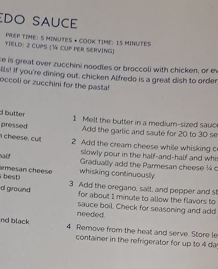 Alfredo Sauce