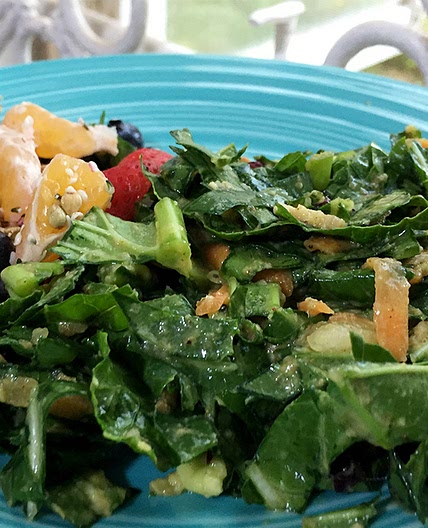 Creamy Vegan Collard Green Salad