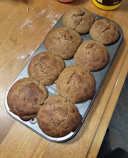 Protein filled fruit muffins