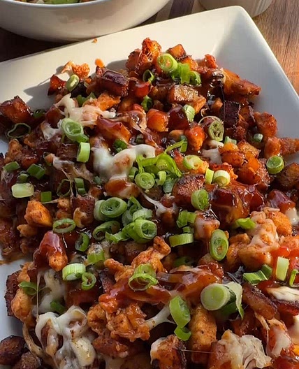 Griddle BBQ Chicken and Potatoes 