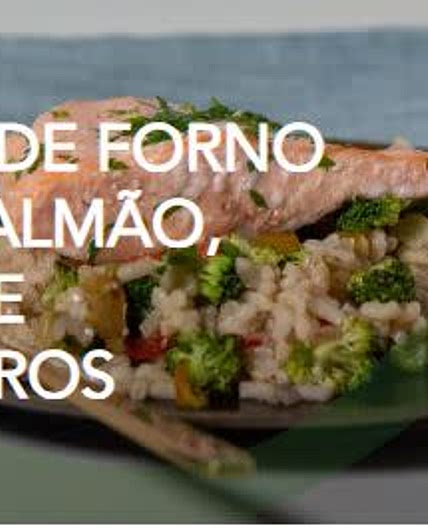 Arroz de coentros c/ salmão