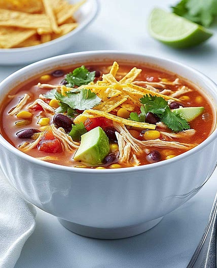 Crockpot Chicken Tortilla Soup