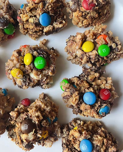 No-Bake Granola Monster Cookies
