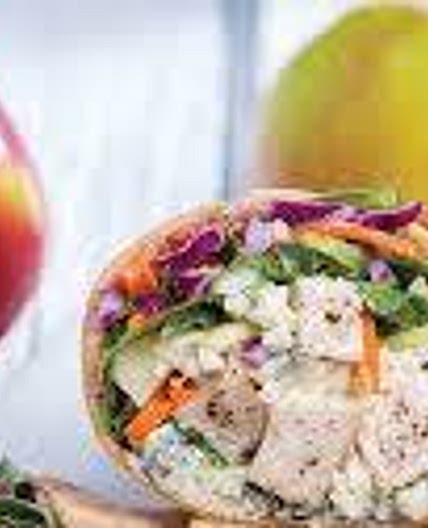 Chicken & Apple-Kale Slaw Wrap