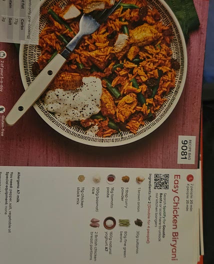 Easy chicken biryani