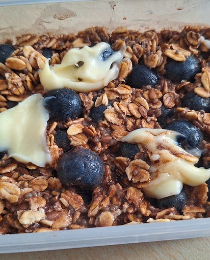 High protein choc overnight oats