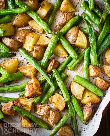 Roasted Green Beans and Potatoes