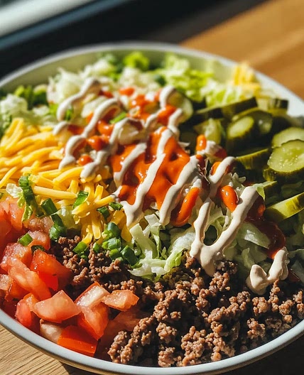 Simple Deconstructed Big Mac Bowl (All Flavors, No Bun!)