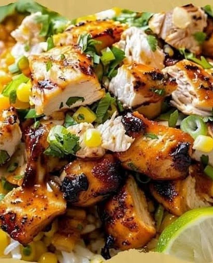 Street Corn Chicken Rice Bowl