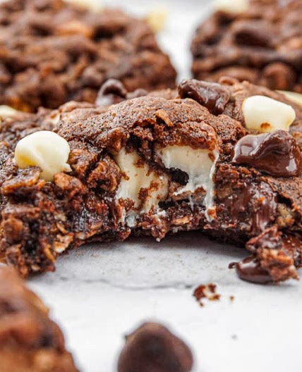 Triple Chocolate Oatmeal Cookies