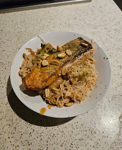 Creamy Peanut Butter Salmon Noodle