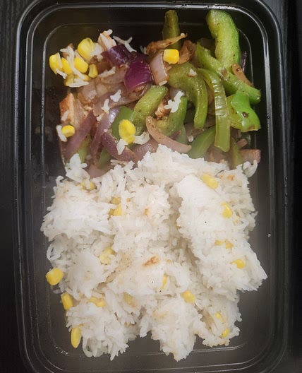 Chicken fajita rice bowl