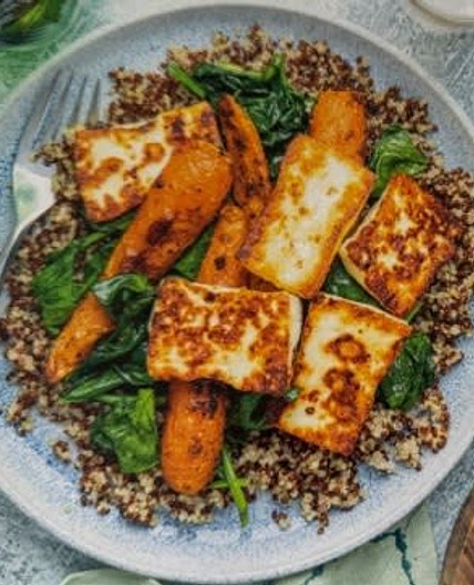 Seared Halloumi with Lush Korma Sauce