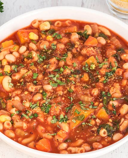 Hearty Minestrone Butternut Soup