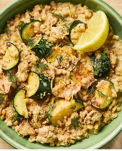 Couscous Spicy sausage and lemon dill