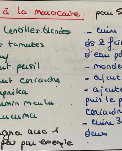 Lentilles à la marocaine