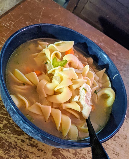 Not-Chick'n Noodle Soup