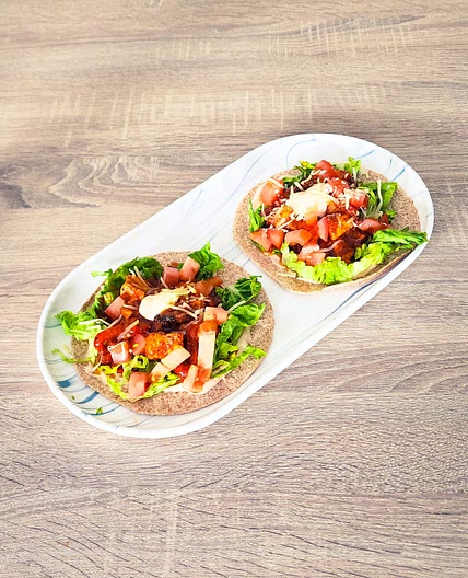 Fajitas poulet, fromage et mayonnaise au chili