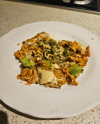 Avocado and Carrot Egg Skillet