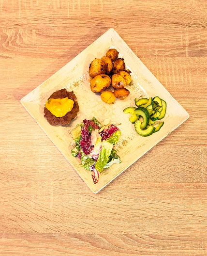 Burger de bœuf au piccallilli