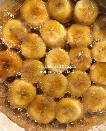 ✨ High-Protein Caramelized Banana Bowl✨