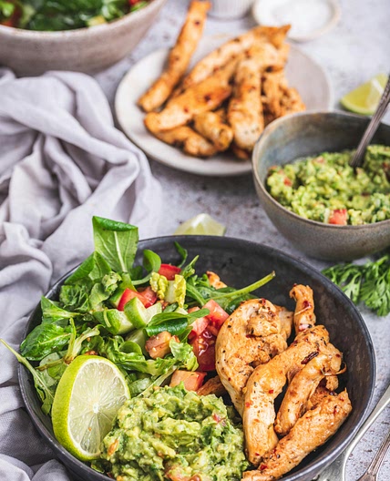 Mexican Chicken with Salad and Guacamole - Easy Recipe - Diet Doctor