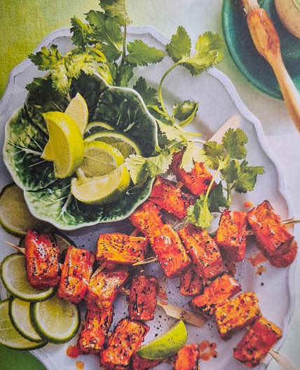 Tandoori Tofu Kebabs with Mango and Lime Glaze