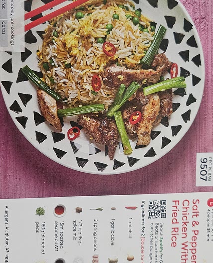 Salt & Pepper chicken with egg fried rice