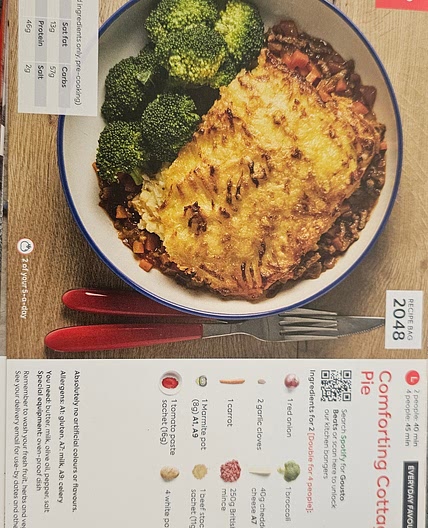 Comforting cottage pie