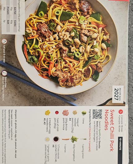 Sweet chilli pork noodles