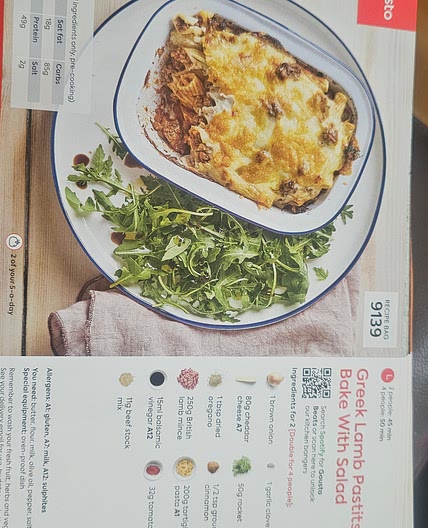 Greek lamb pastitsio bake with salad