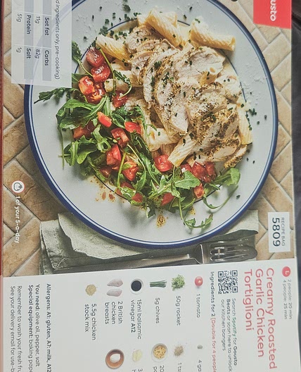 Creamy roasted garlic chicken tortiglioni