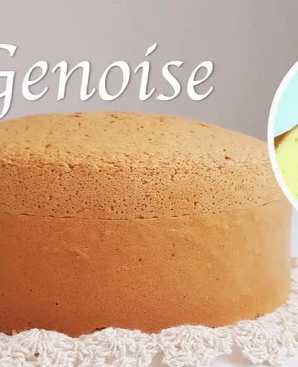Genoise Vanilla Sponge Cake (Egg White Meringue Method)