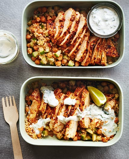 HARISSA CHICKEN & CHICKPEAS WITH BULGUR WHEAT