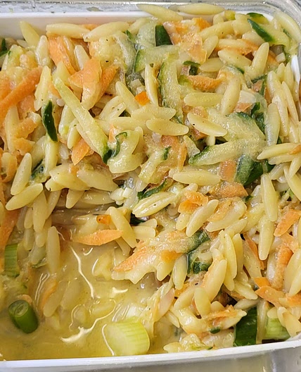 Crunchy orzo salad