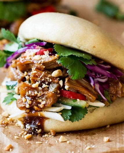 Pulled Char Siu-Style Aubergine Bao
