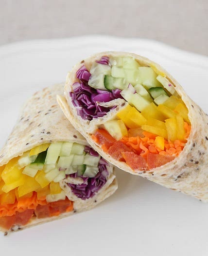Rainbow wrap with meat