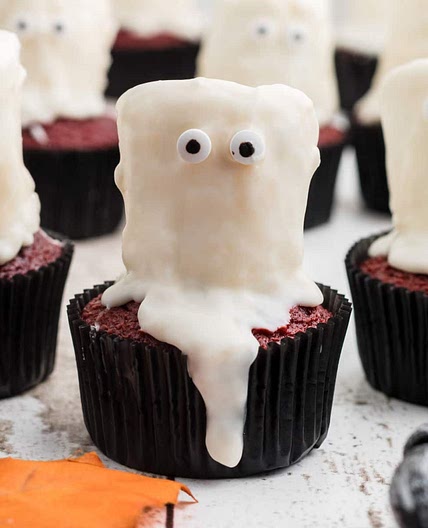 Ghost Cupcakes With Marshmallow