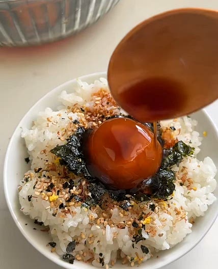 Soy-cured egg yolks