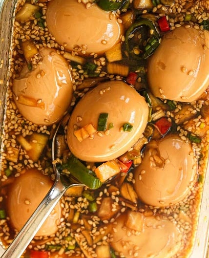 Drunk Eggs (Soy-Marinated Boiled Eggs)