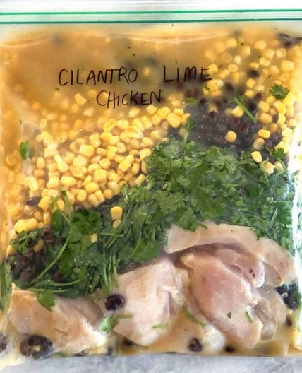CILANTRO LIME CHICKEN - Freezer Meal