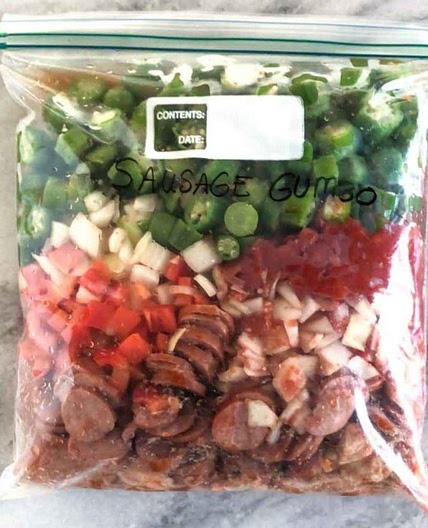 EASY SAUSAGE GUMBO - Freezer Meal
