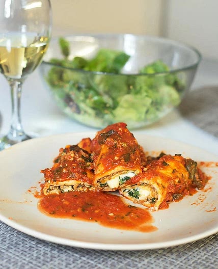Cannelloni ricotta épinards 