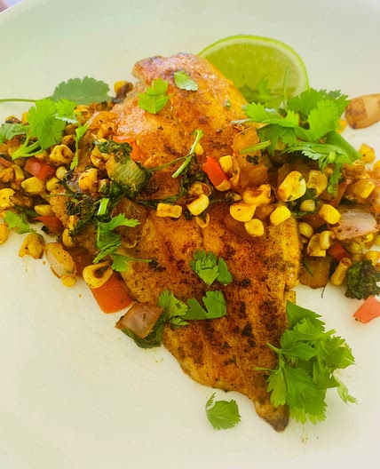Blackstone Catfish with Corn Relish