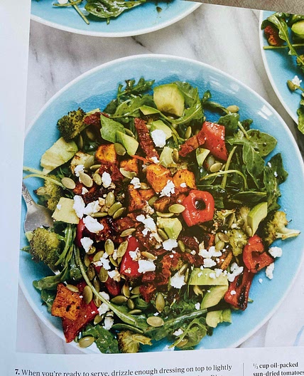 Southwestern roasted veggie salad w/ chipotle-balsamic dressing