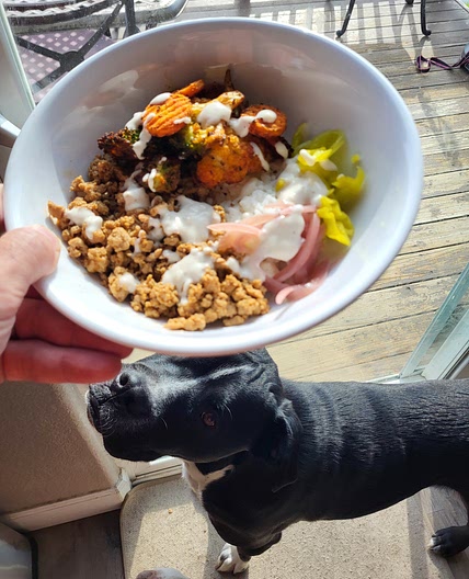 Spiced Turkey and Roasted Veggie Bowl