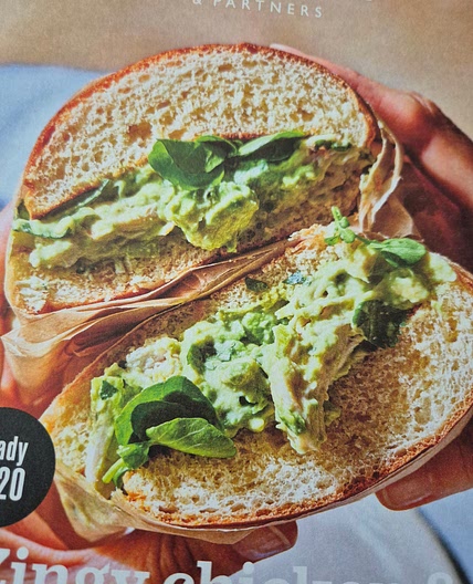 Zingy chicken & avocado buns
