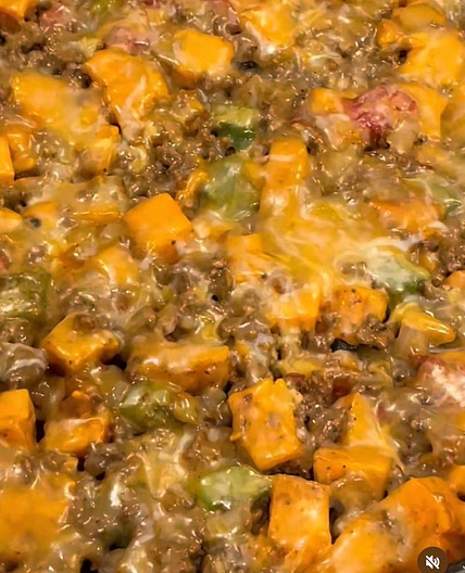 Southwest beef and sweet potato skillet